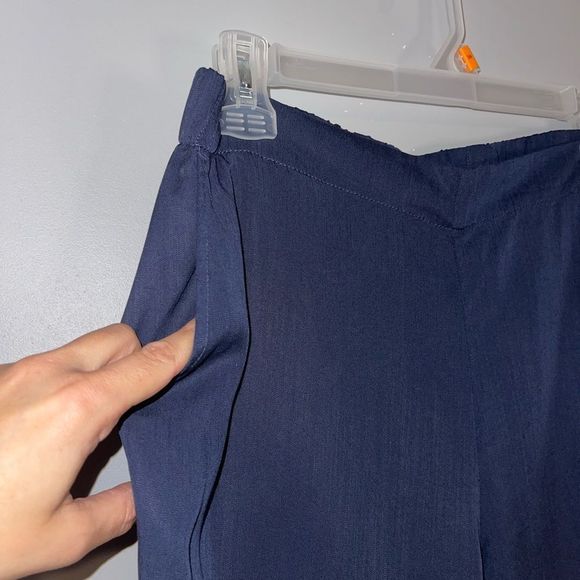 J.Jill Pure Jill Tencel Navy Blue Pull-On Wide Leg Pant | SZ SP - Picture 6 of 13